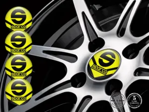 Sparco Car Rim Decal Brand Silicone Dome Stickers